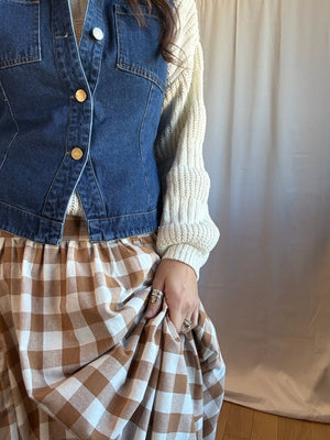 Sleeveless Denim Top