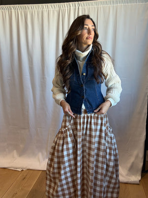 Sleeveless Denim Top