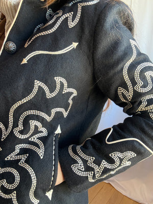 Wool Western Boot Stitch Jacket