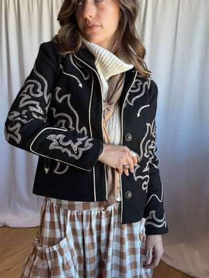 Wool Western Boot Stitch Jacket