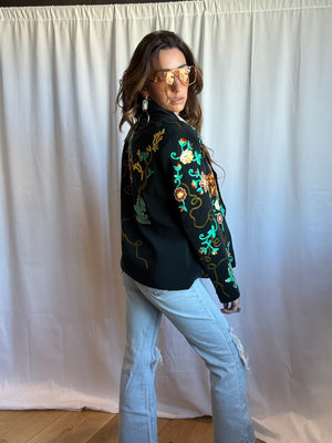 Embroidered Western Blazer
