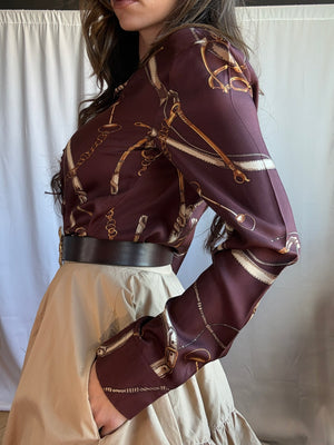 Silk Equestrian Blouse
