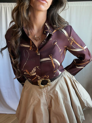 Silk Equestrian Blouse