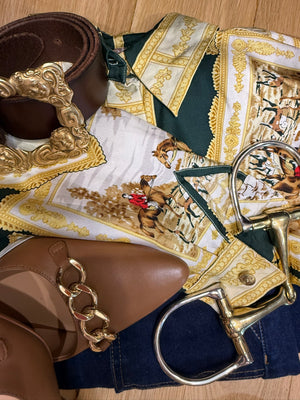 Vintage Silk Fox Hunt Shirt