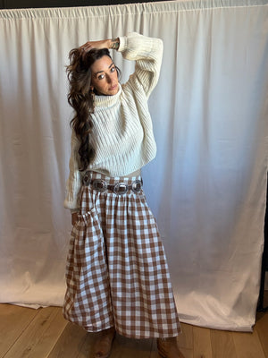 Gingham Prairie Skirt