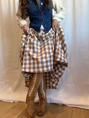 Gingham Prairie Skirt