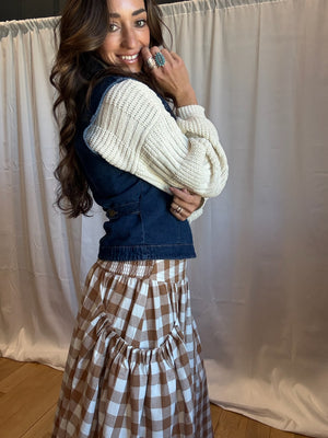 Gingham Prairie Skirt